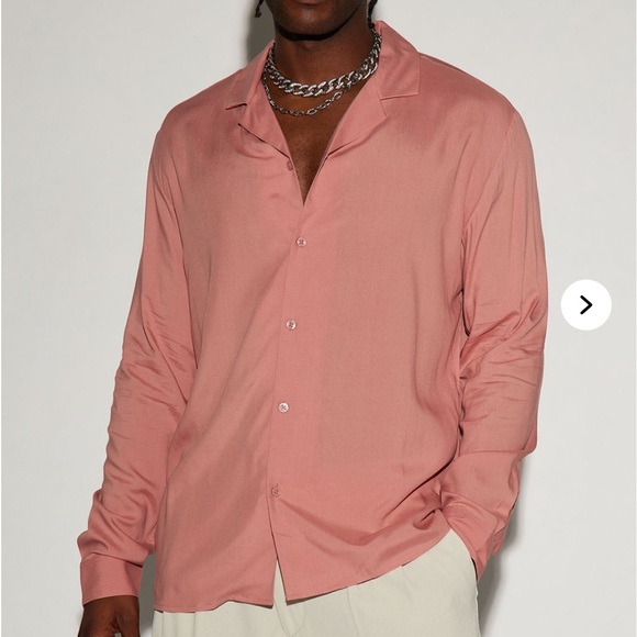 Mauve- Dawson Relaxed Long Sleeve Button Up - Picture 1 of 6